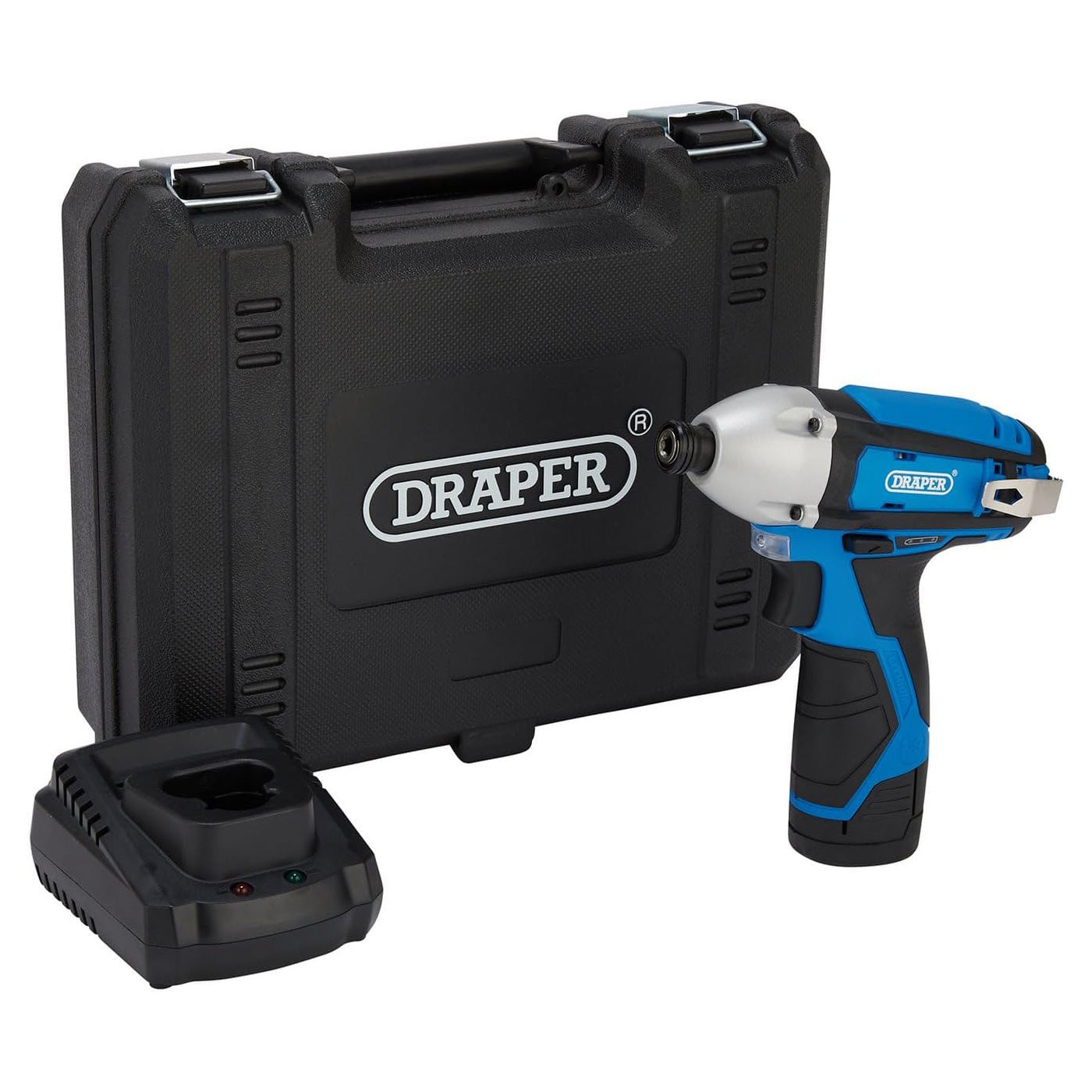 Draper 70332 12V Cordless Impact Driver | Li-ion Battery, Fast Charger & Case
