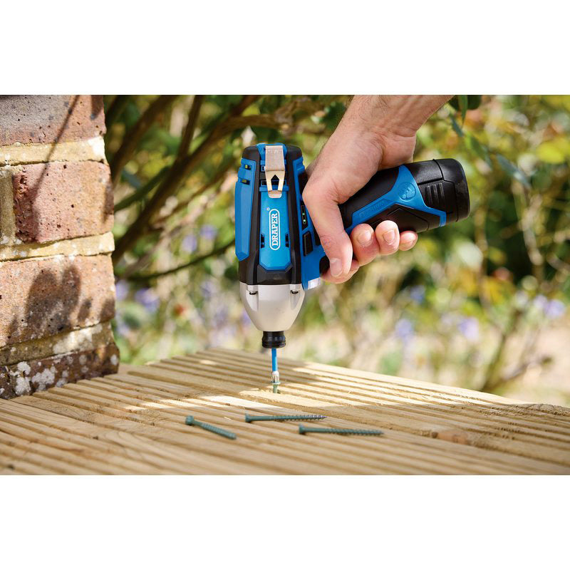 Draper 70332 12V Cordless Impact Driver | Li-ion Battery, Fast Charger & Case