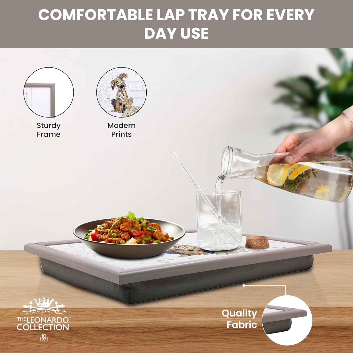 Murphy the Mutt Lap Tray Cushioned Laptop Tray with Padded Bean Bag Base