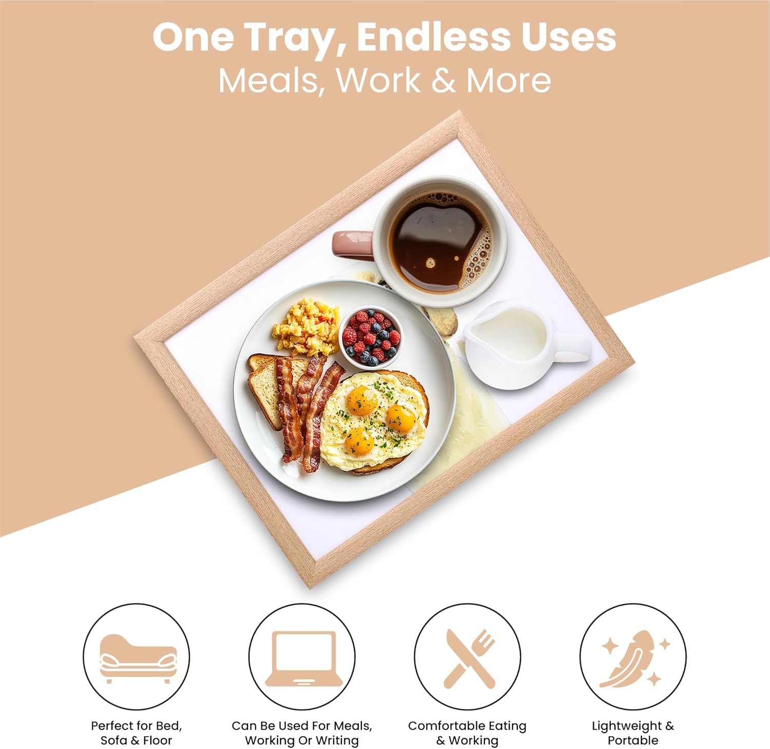 Golden Labrador Lap Tray Cushioned Laptop Tray with Padded Beanbag Base | Ideal for TV Dinners or Bed