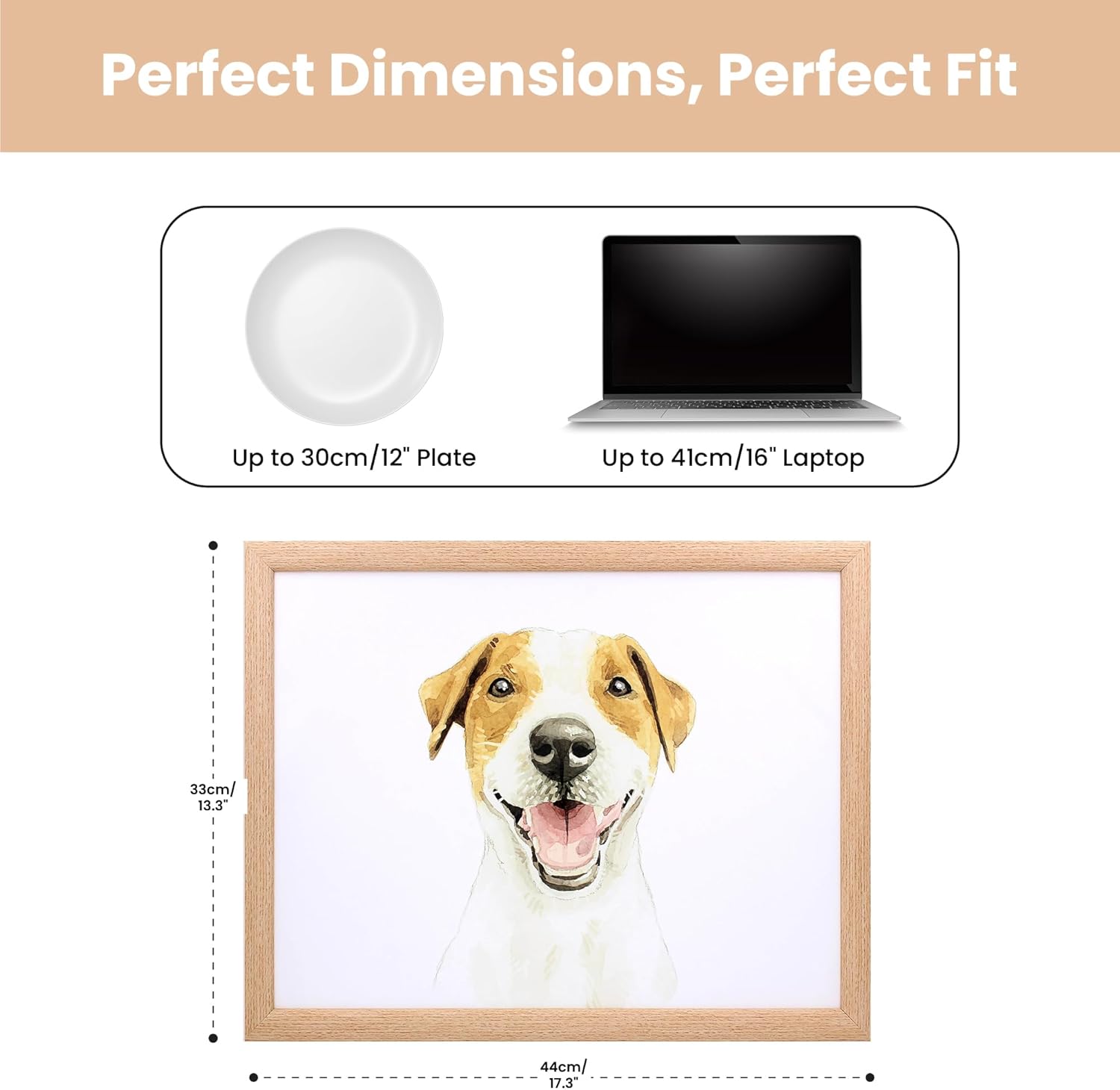 Jack Russell Lap Tray Cushioned Laptop Tray Padded Beanbag Base TV Dinners Bed