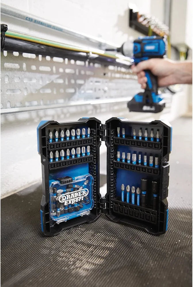 Draper 04932 Impact Rated Screwdriver Bit Set , Blue and Black