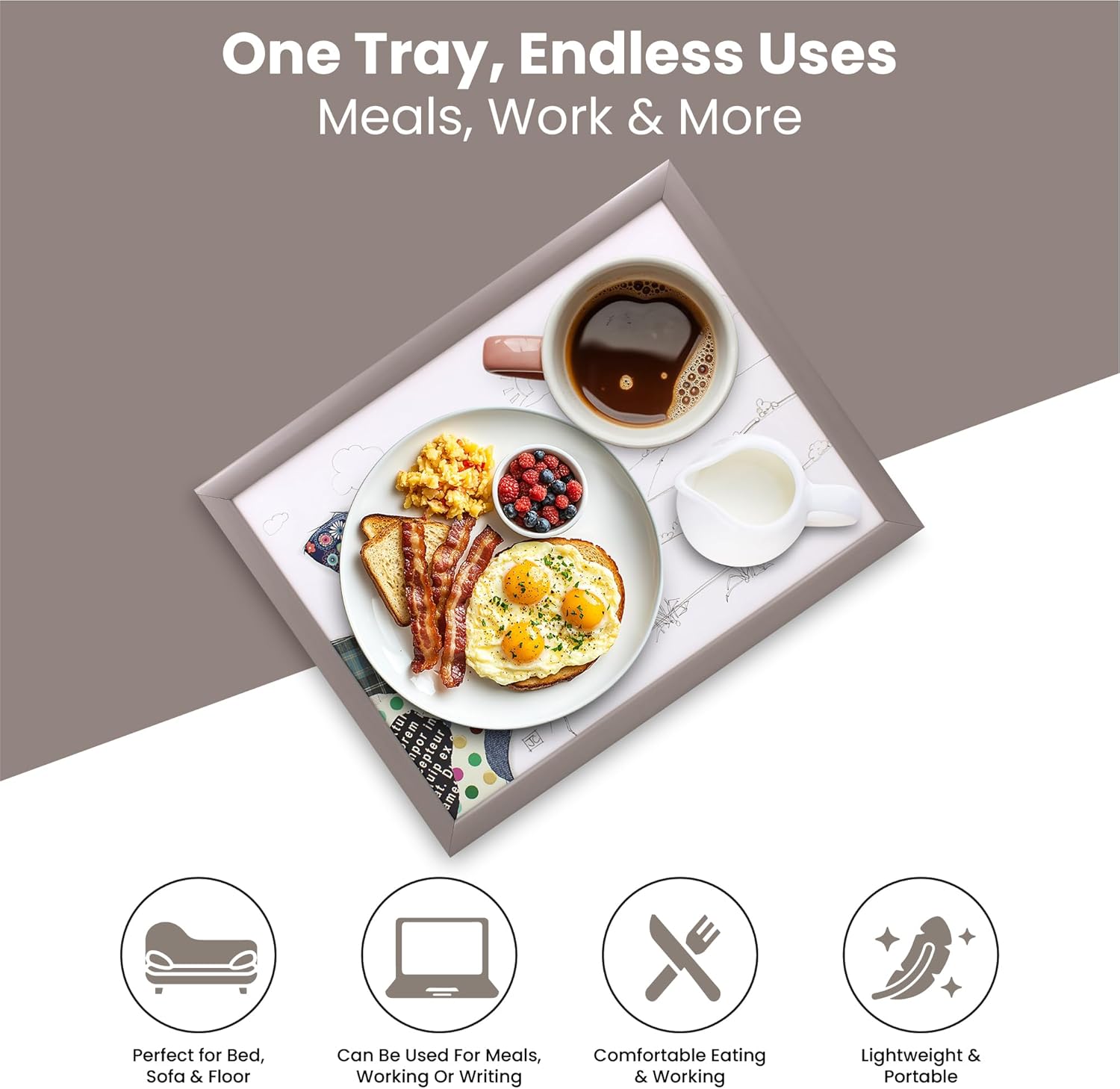 Simon the Sloth Lap Tray Cushioned Laptop Tray with Padded Bean Bag Base