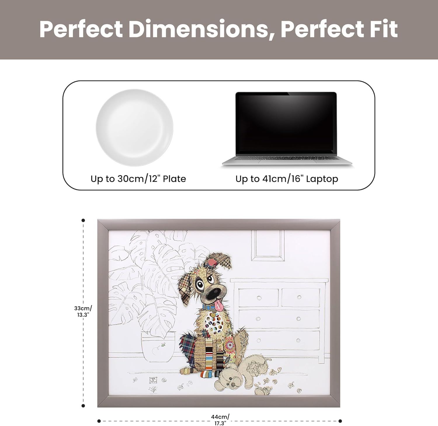 Murphy the Mutt Lap Tray Cushioned Laptop Tray with Padded Bean Bag Base