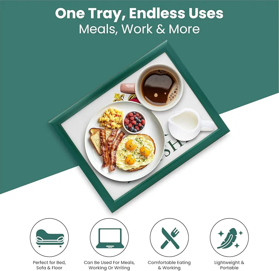 Her Ladyship and His Lordship Lap Tray Serving Set TV Bed Soft Cushioned Padded