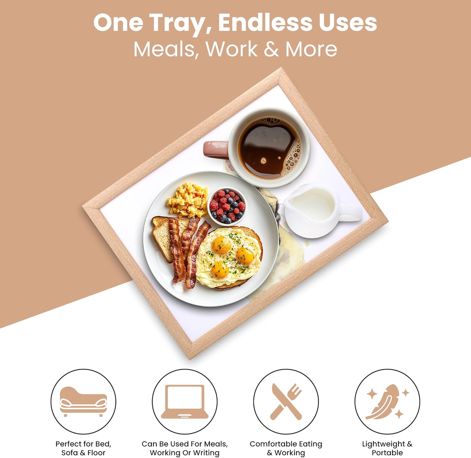 Schnauzer Dog Lap Tray Cushioned Laptop Tray with Padded Beanbag Base | Ideal for TV Dinners or Bed