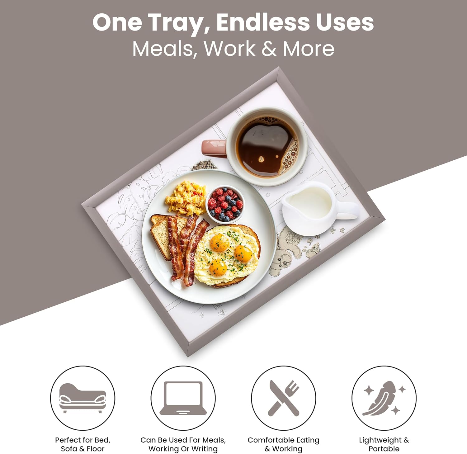 Murphy the Mutt Lap Tray Cushioned Laptop Tray with Padded Bean Bag Base