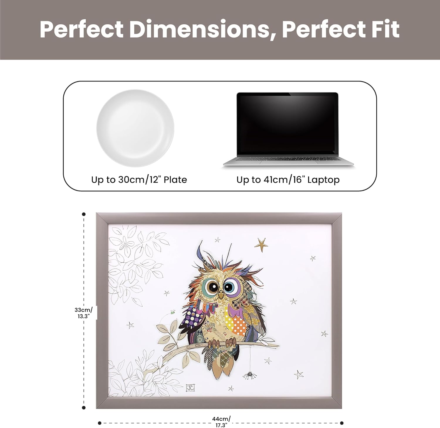 Otto the Owl Lap Tray Cushioned Laptop Tray with Padded Bean Bag Base