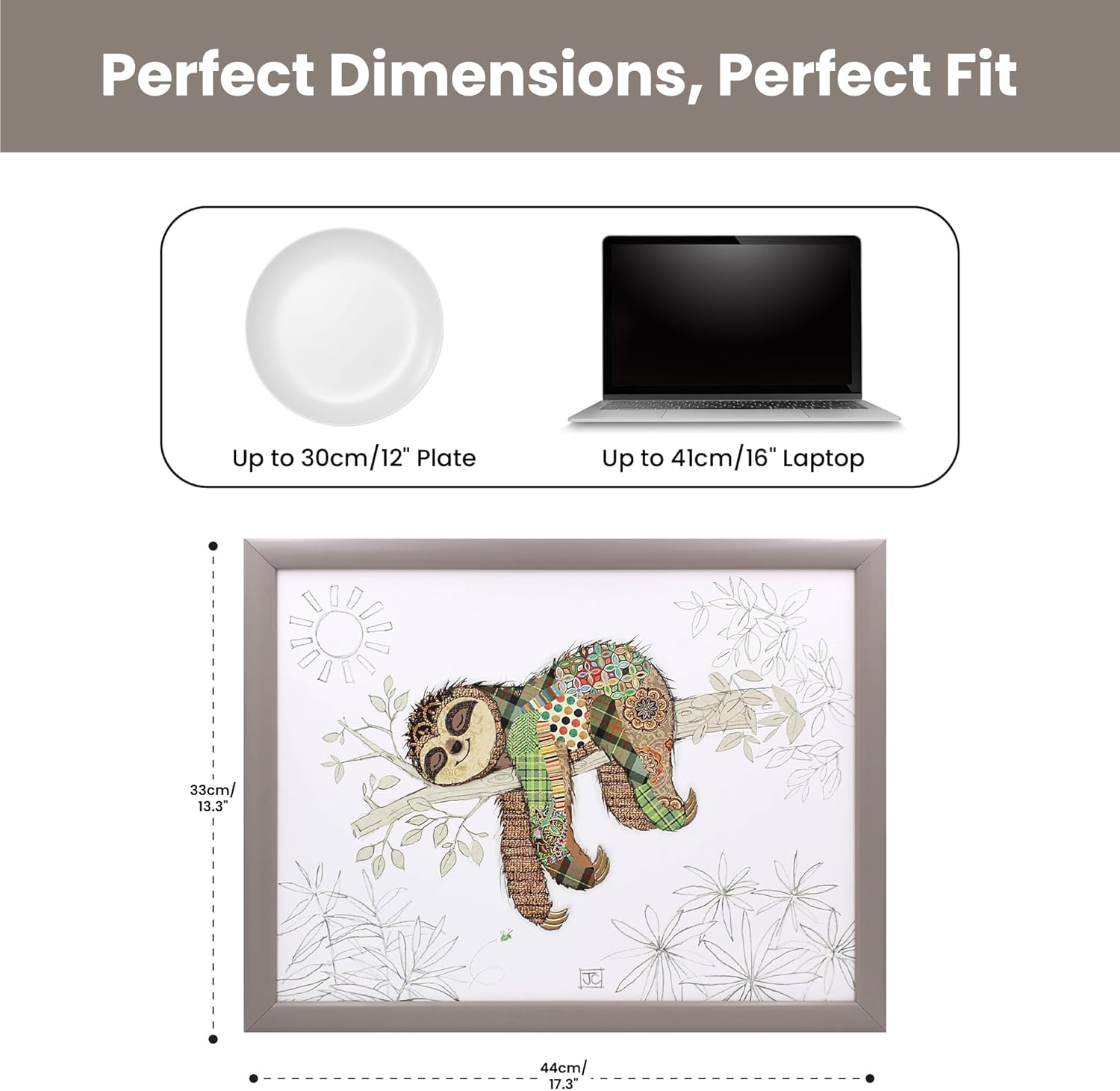 Simon the Sloth Lap Tray Cushioned Laptop Tray with Padded Bean Bag Base