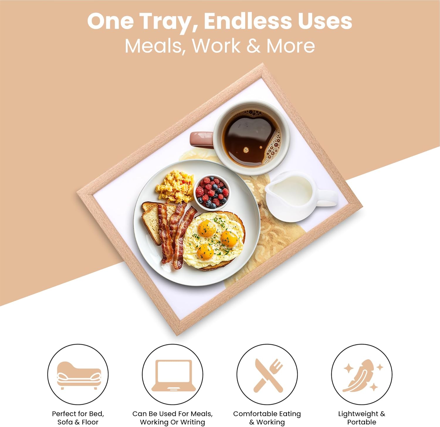 Cockapoo Dog Lap Tray Cushioned Laptop Tray with Padded Beanbag Base | Ideal for TV Dinners or Bed