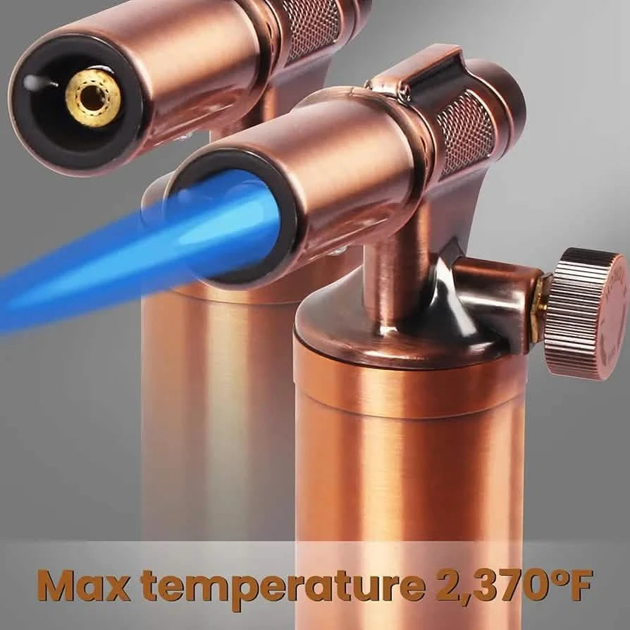 Sondiko Blow Torch, Premium Metal Big Flame Torch Refillable Resin Torch Lighter with Adjustable&Wind Resistance Flame for Soldering, Welding