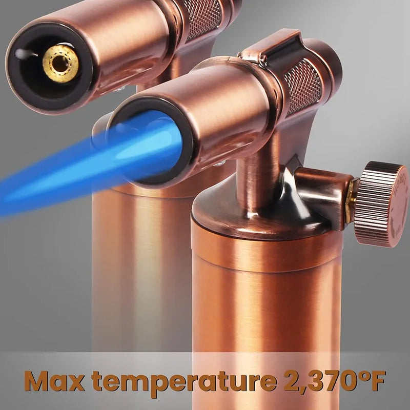 Sondiko Blow Torch, Premium Metal Big Flame Torch Refillable Resin Torch Lighter with Adjustable&Wind Resistance Flame for Soldering, Welding