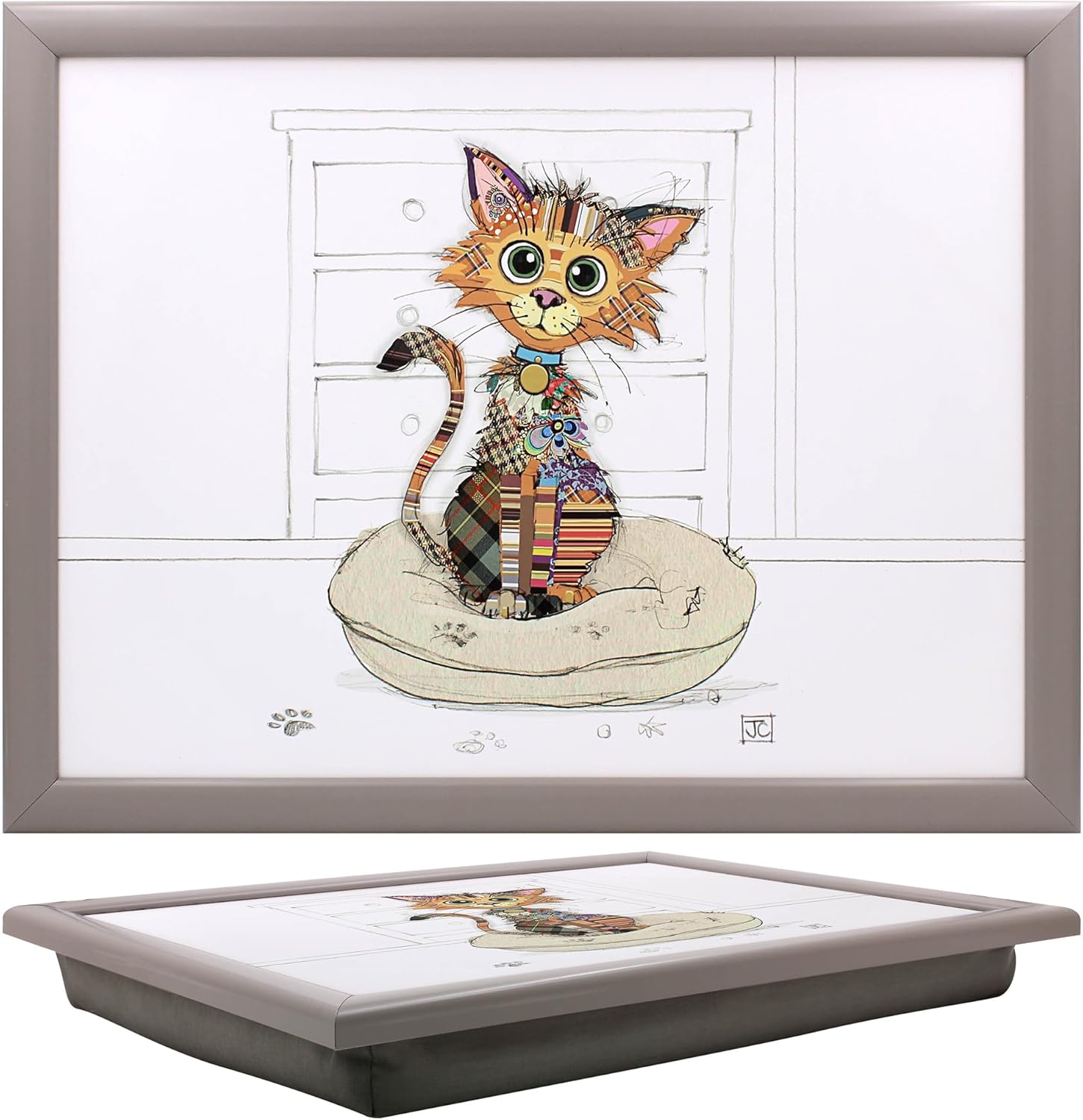 Kimba Kitten Lap Tray Cushioned Laptop Tray Padded Beanbag Base for TV Dinners Bed