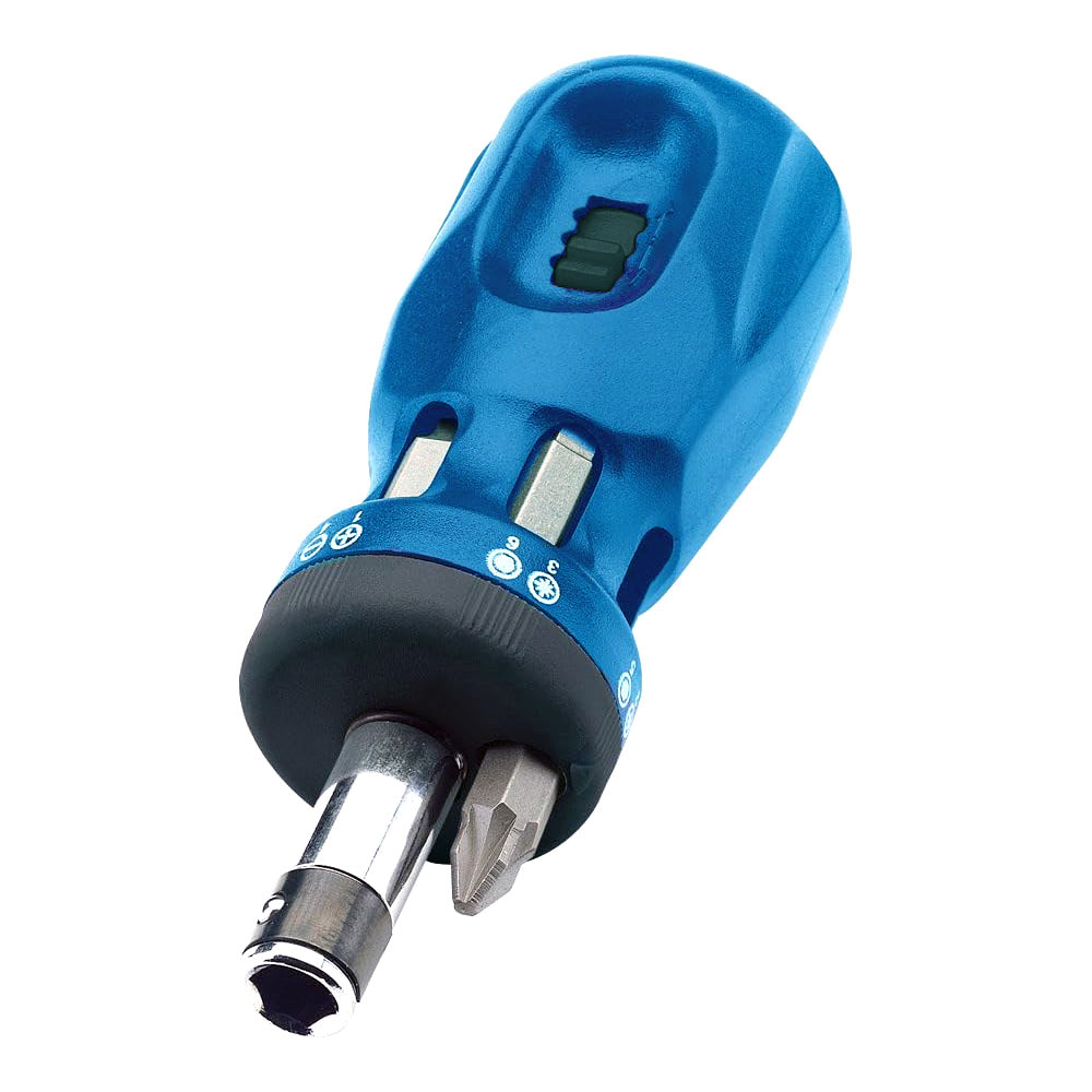 Draper 75065 Chubby Ratcheting Screwdriver And Bit Set (7 Piece)