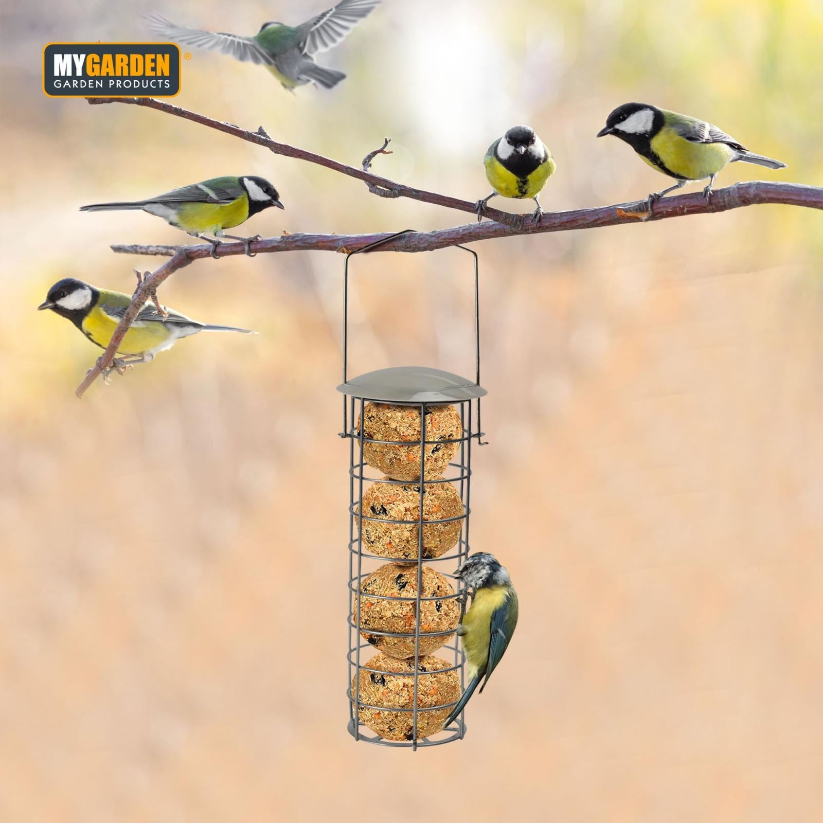 Hanging Garden Bird Feeders Fatball Seeds Peanuts Nuts Feeding Station  - 2 PACK