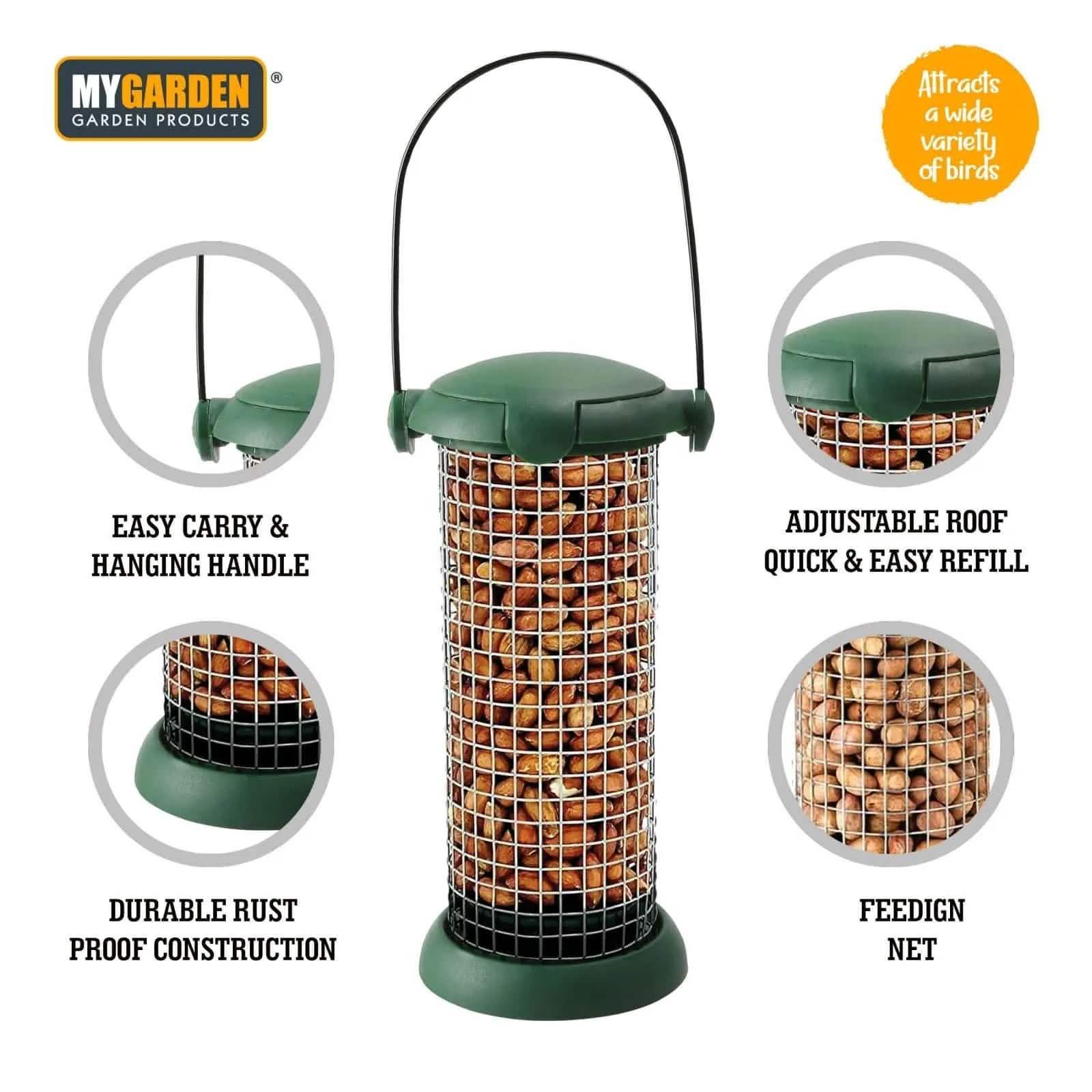 Hanging Garden Bird Feeders Fatball Seeds Peanuts Nuts Feeding Station  - 2 PACK