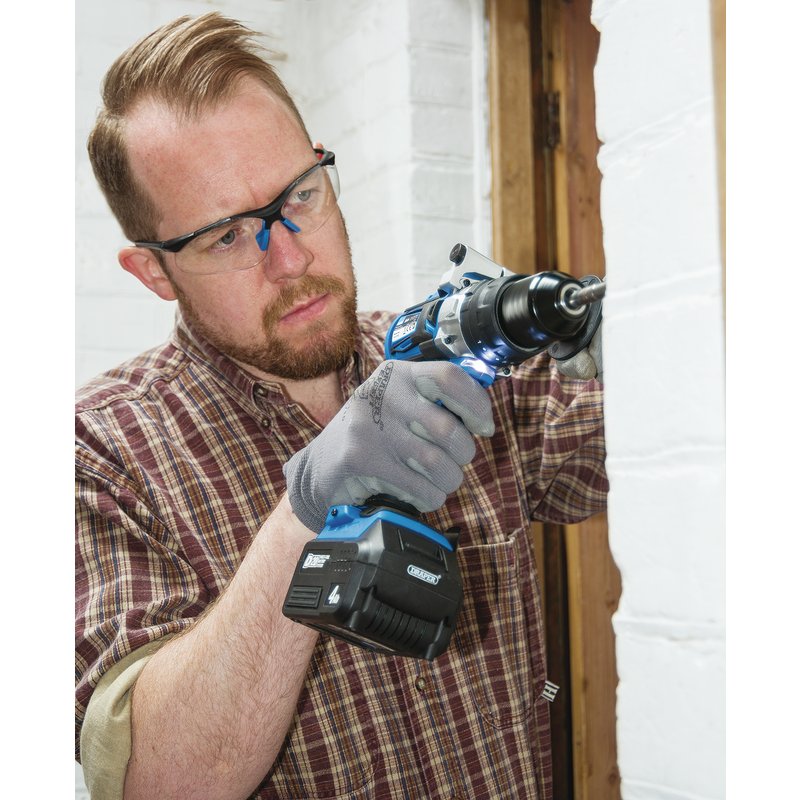 Draper D20 20V Brushless Combi Drill with 1 x 4.0Ah Battery, Fast Charger + Carry Case 79894