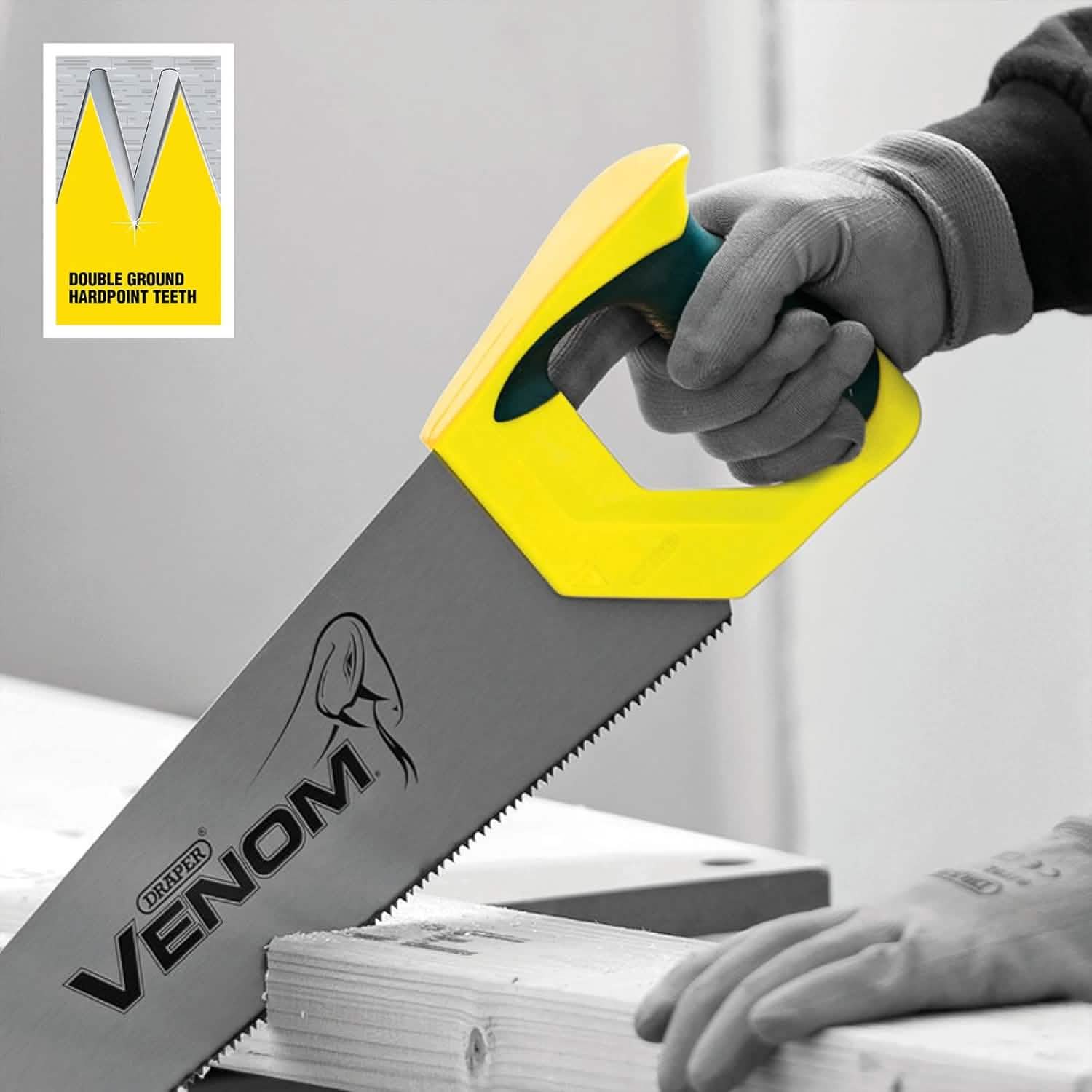 Draper Venom Second Fix Double Ground Tool Box Saw, 350Mm, 11Tpi/12Ppi 80874