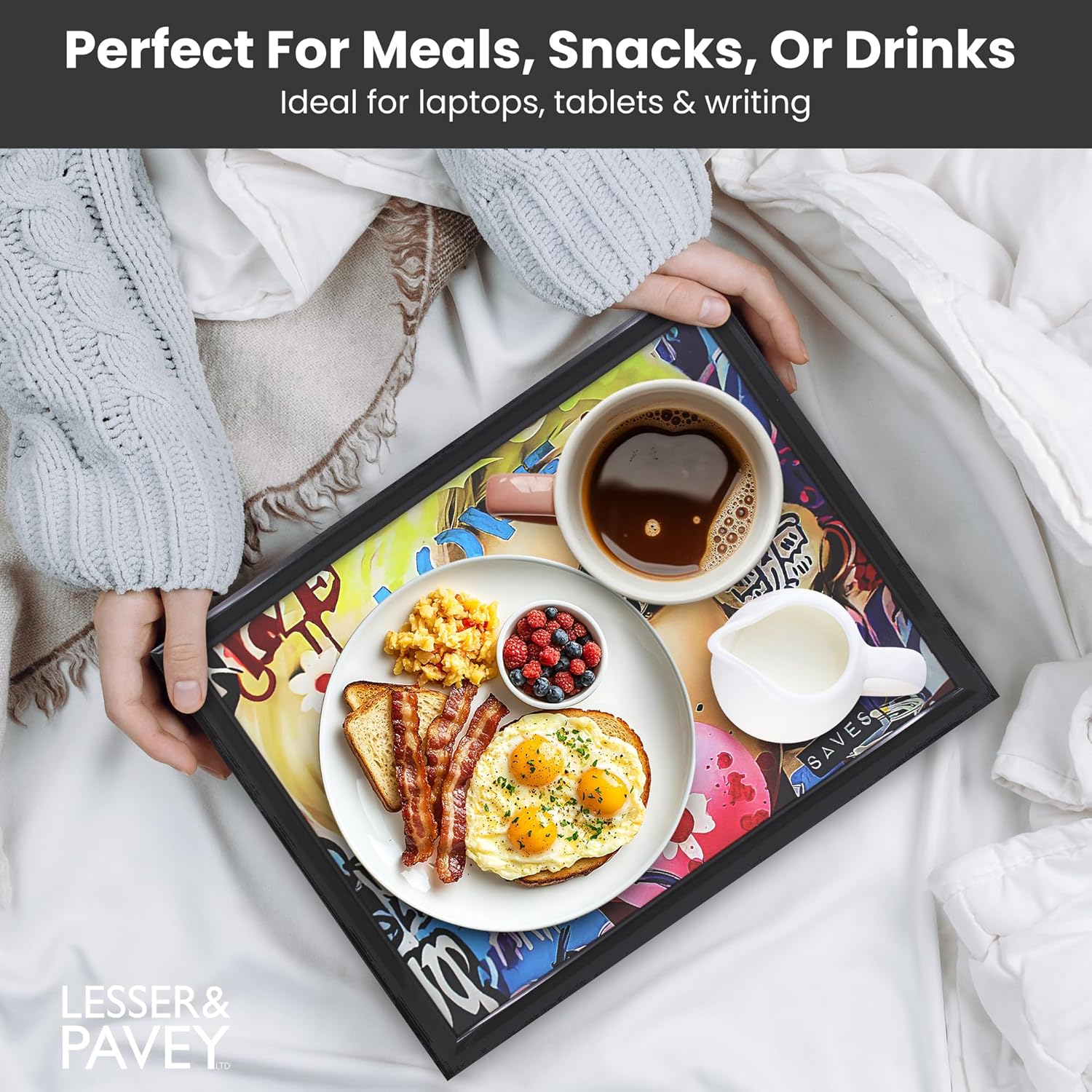 Lap Tray Cushioned Laptop Tray with Padded Bean Bag Base | Blonde Bombshell Urban Street Art