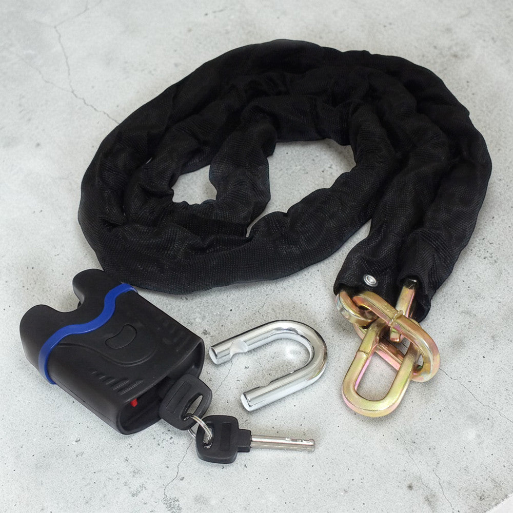 High Security 2m Motorcycle Motorbike Cycle Bike Chain & Hardened Steel Padlock