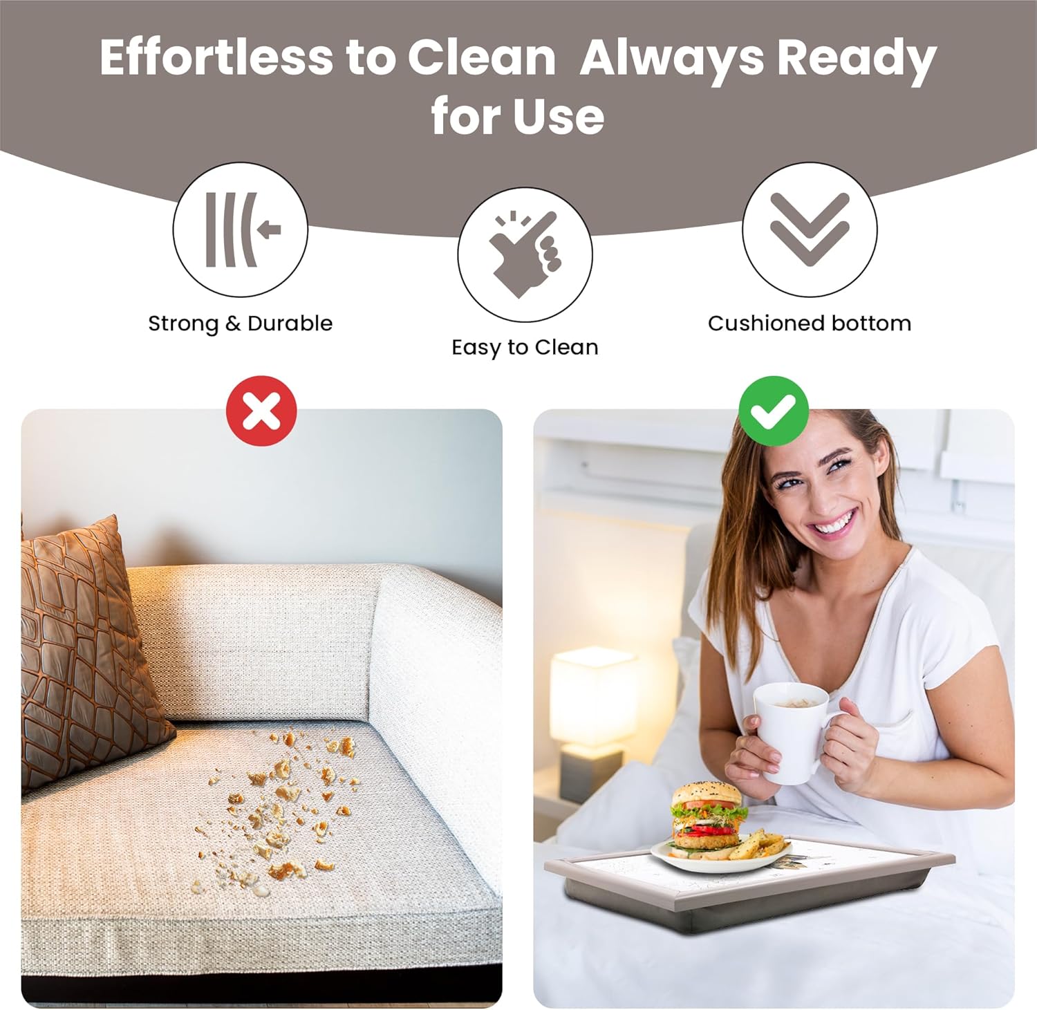 Otto the Owl Lap Tray Cushioned Laptop Tray with Padded Bean Bag Base