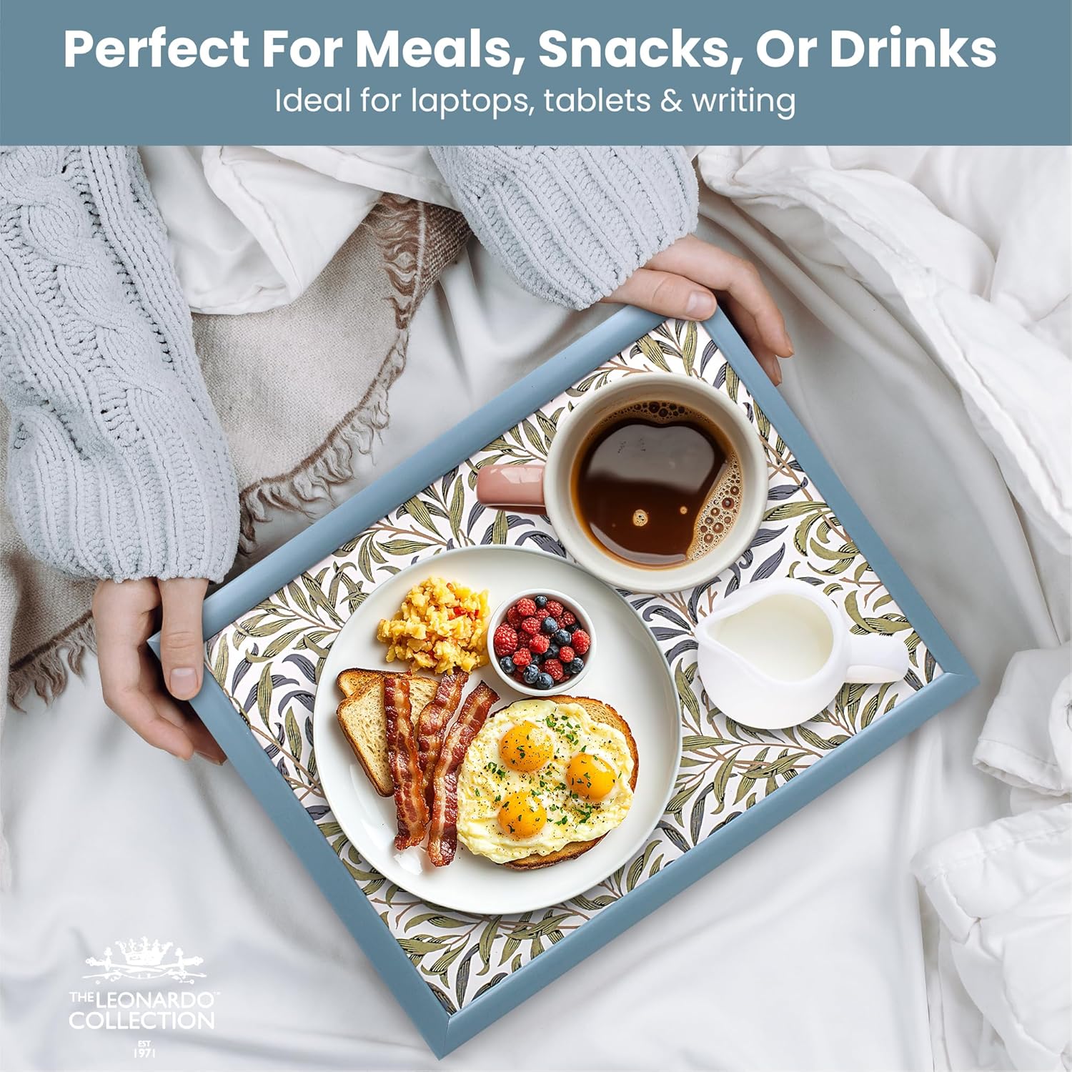 Willow Bough by William Morris  Lap Tray Cushioned Laptop Tray Padded Beanbag Base TV Dinners Bed