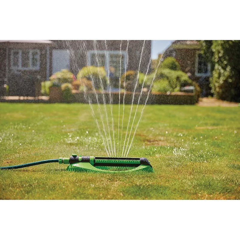 Draper 9-21 Jets Oscillating Sprinkler | 50 to 222m2 Coverage Area | Adjustable Spray Angle | Built-in Flow Control | Lawn Watering Tool | 09957