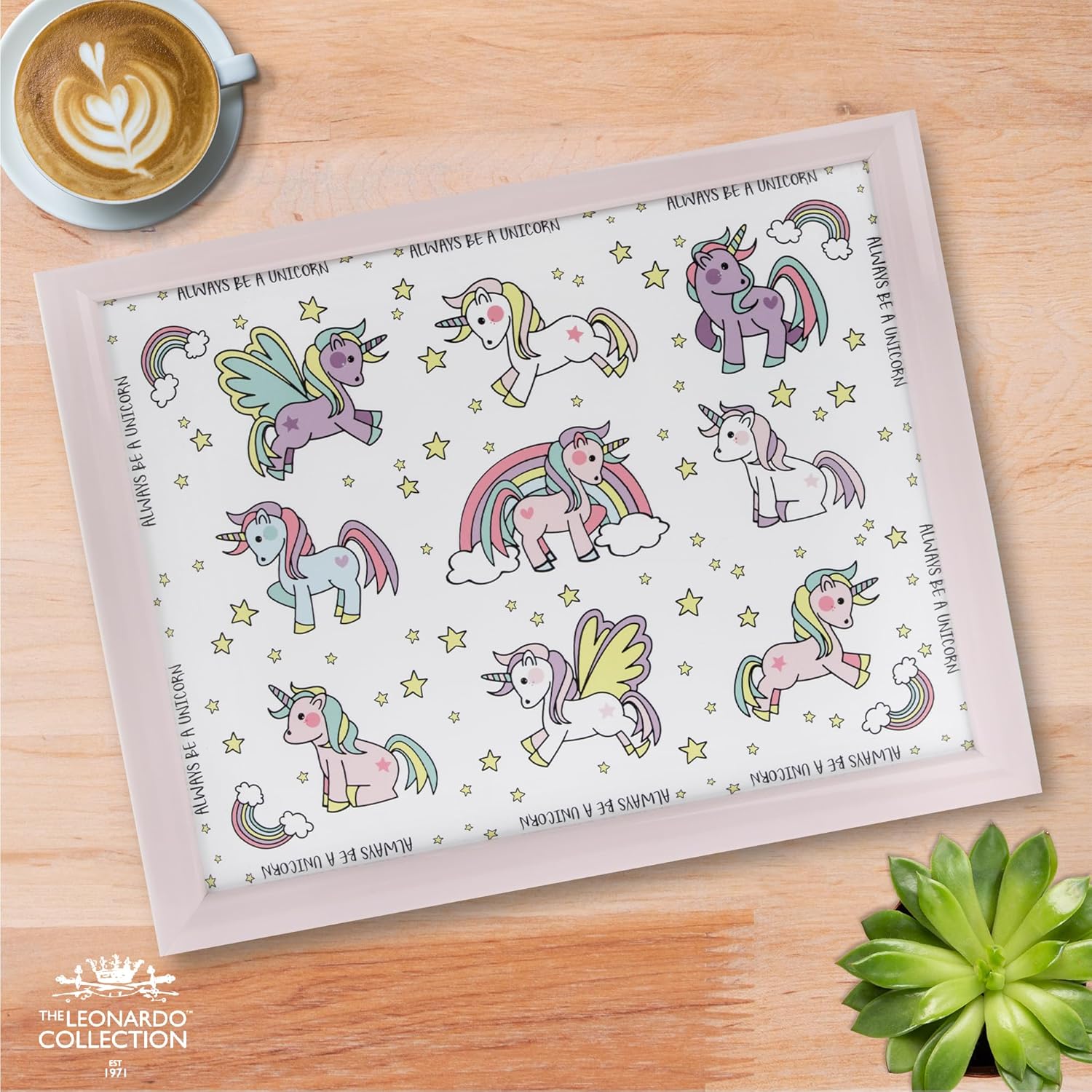 Girls Unicorn Lap Tray Cushioned Laptop Tray with Padded Bean Bag Base