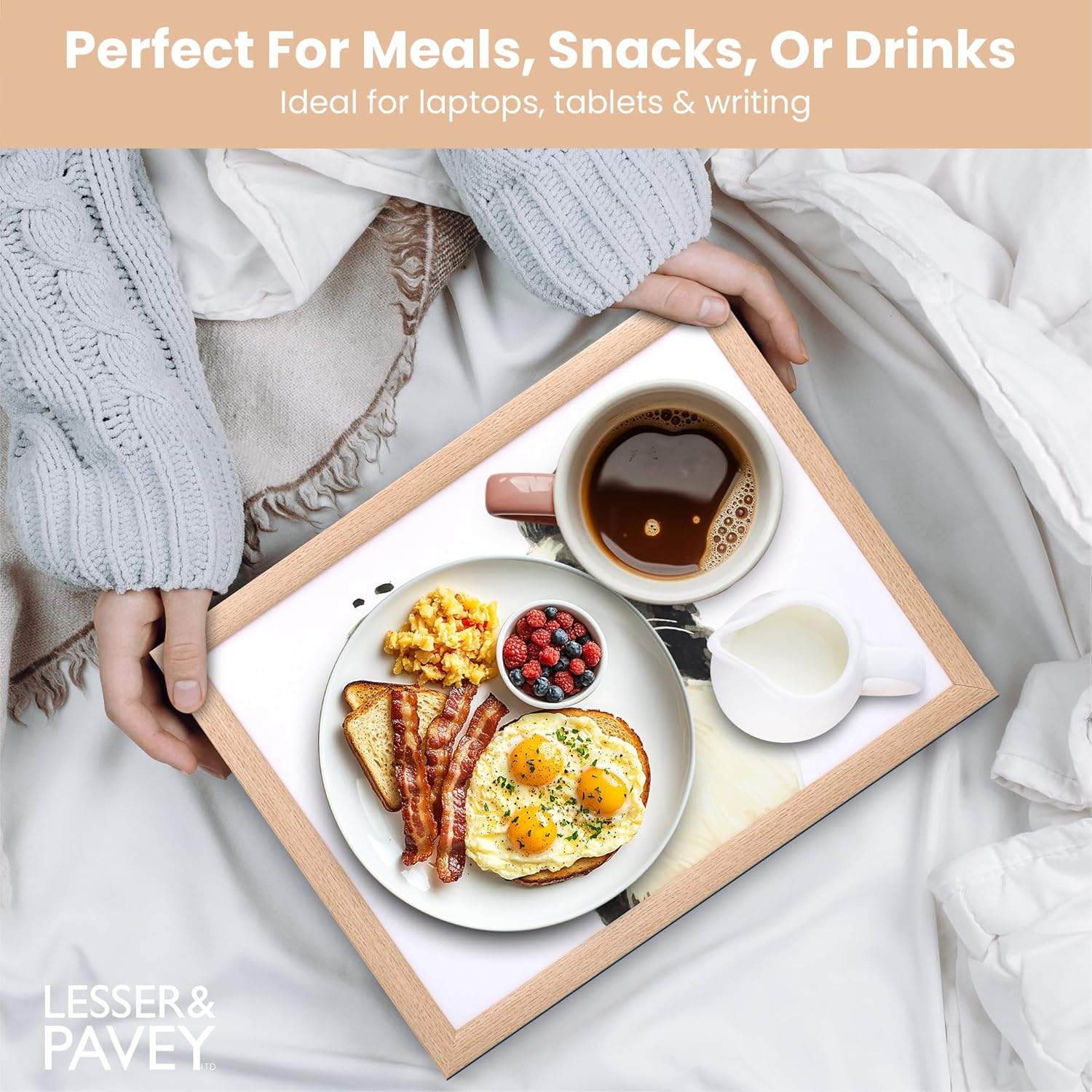 Border Collie Lap Tray Cushioned Laptop Tray with Padded Beanbag Base | Ideal for TV Dinners or Bed