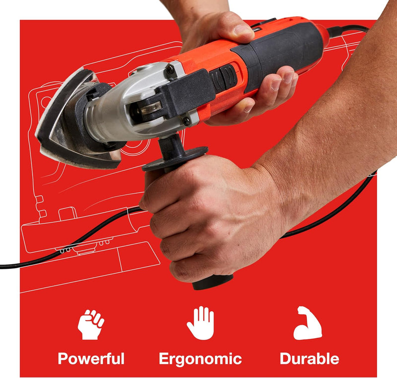 Amtech 300W Oscillating Multi Function Power Tool | Electric Sander Scraper & Sawing Tool with Accessories