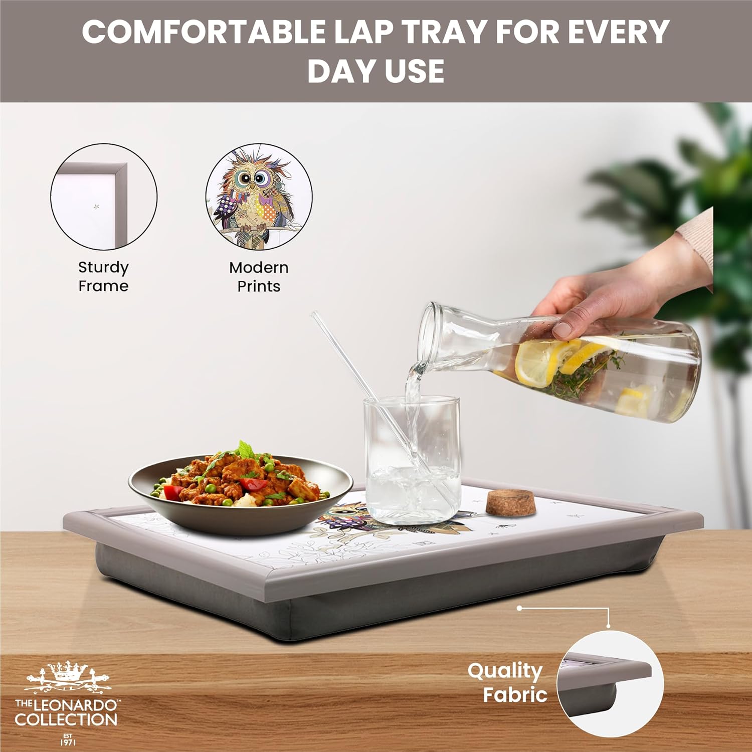 Otto the Owl Lap Tray Cushioned Laptop Tray with Padded Bean Bag Base