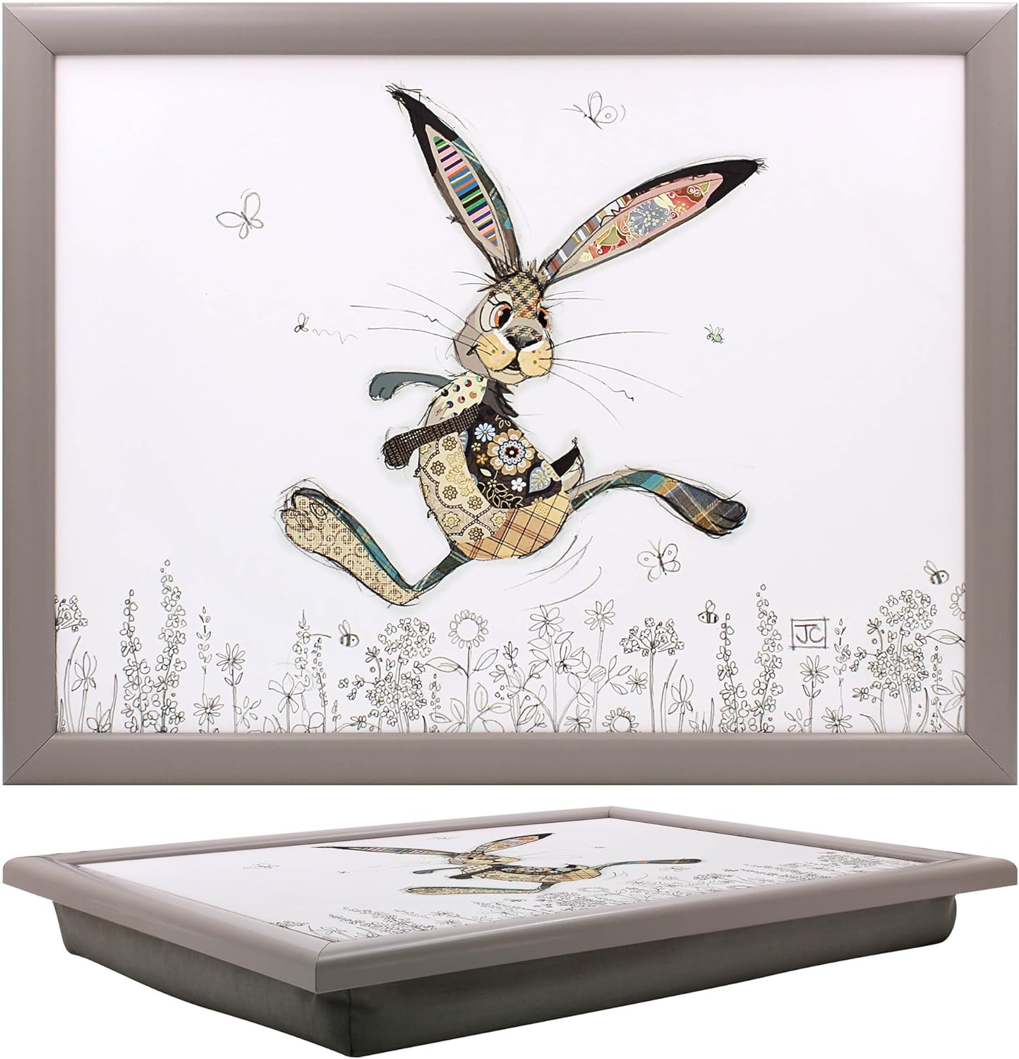 Hesper the Hare Lap Tray Cushioned Laptop Tray with Padded Bean Bag