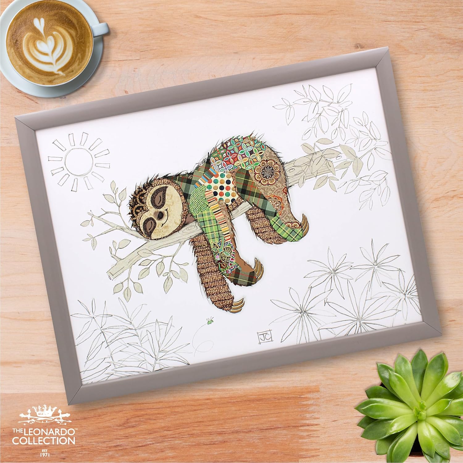 Simon the Sloth Lap Tray Cushioned Laptop Tray with Padded Bean Bag Base