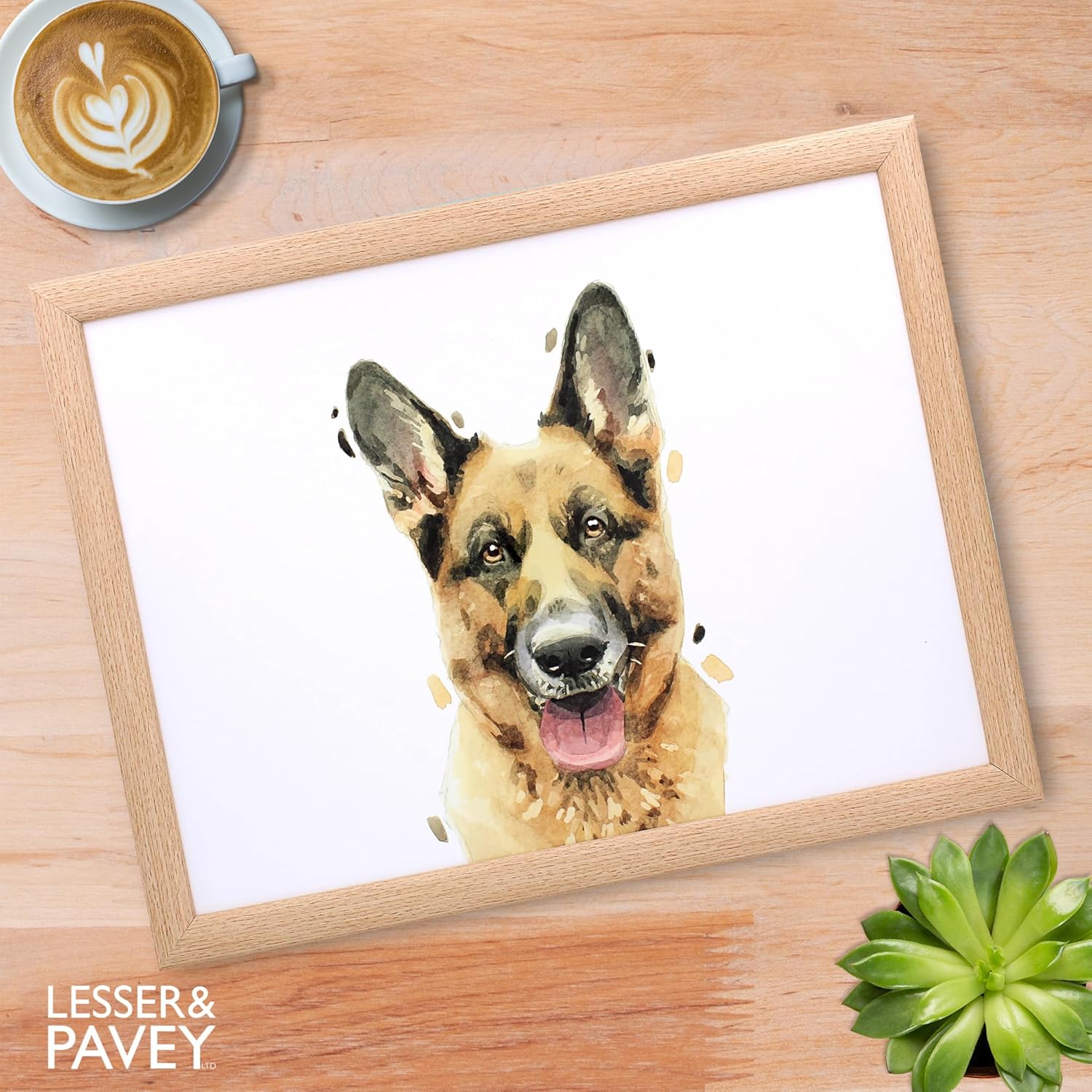 German Shepherd Cushioned Lap Tray Laptop Tray with Padded Beanbag Base | Ideal for TV Dinners or Bed