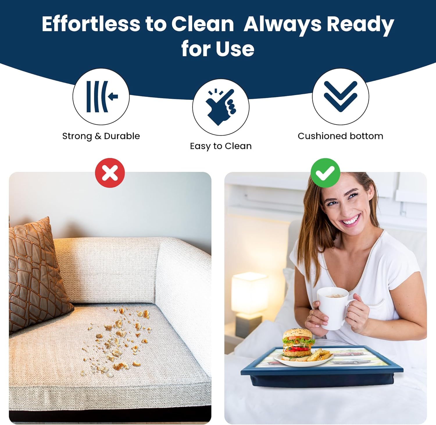 Classic Cars Lap Tray Cushioned Laptop Tray Padded Bean Bag Base TV Dinners Bed