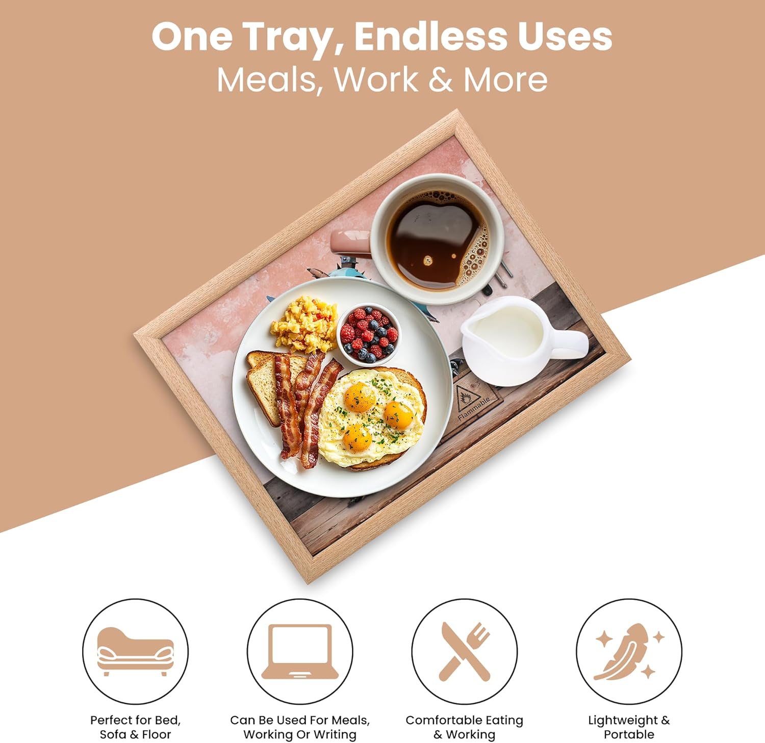 Bug Art Scrap Dragon Lap Tray Cushioned Laptop Tray with Padded Beanbag Base | Ideal for TV Dinners or Bed