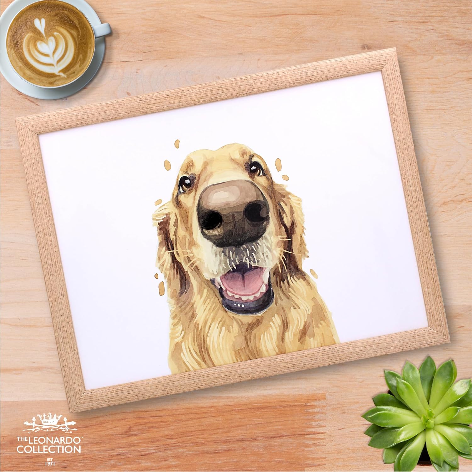 Golden Retriever Lap Tray Cushioned Laptop Tray with Padded Beanbag Base | Ideal for TV Dinners or Bed