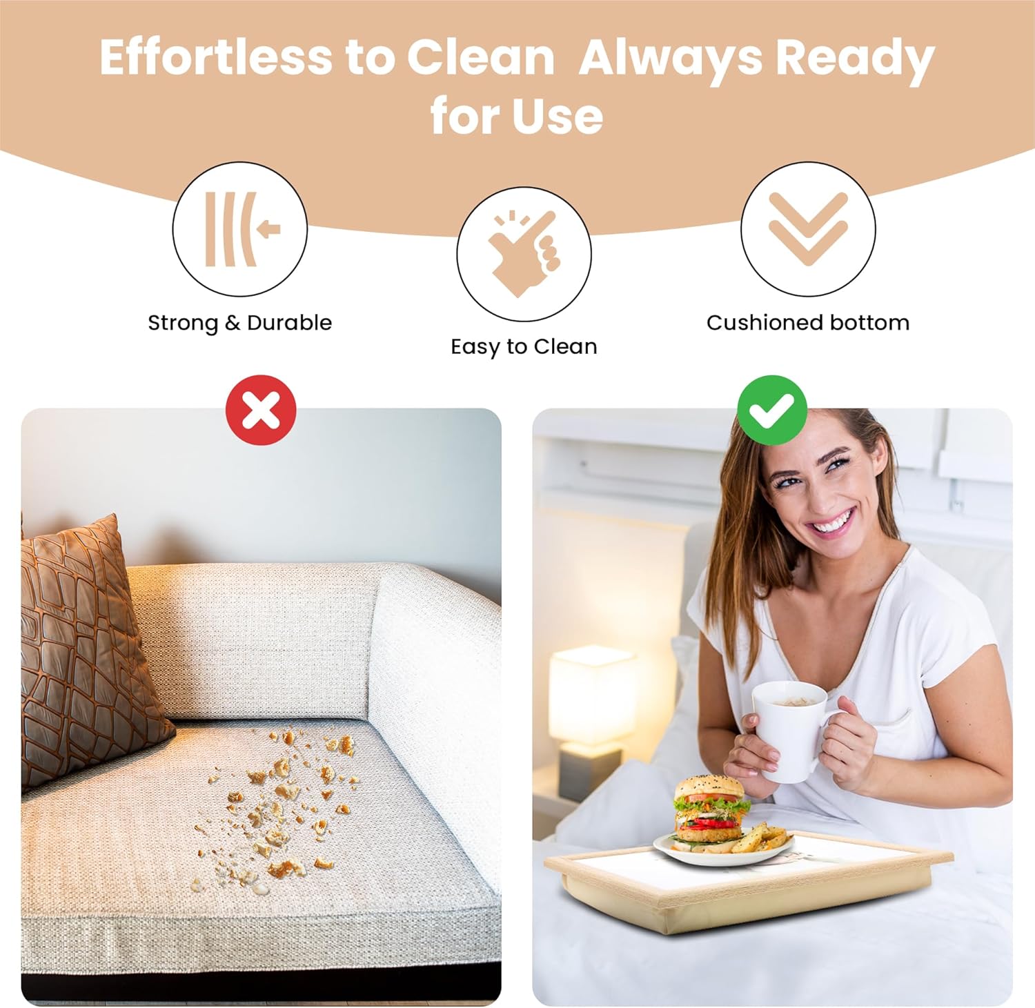 Staffordshire Bull Terrier Lap Tray Cushioned Laptop Tray with Padded Bean Bag Base