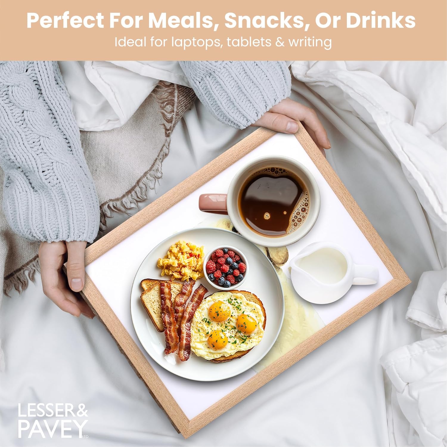 Golden Labrador Lap Tray Cushioned Laptop Tray with Padded Beanbag Base | Ideal for TV Dinners or Bed