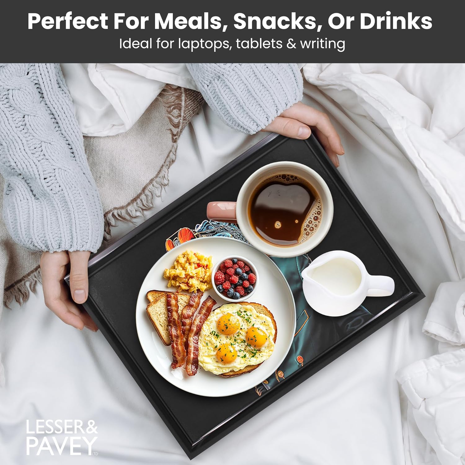 Crocodile Rock Lap Tray Cushioned Laptop Food Tray with Padded Beanbag Base | Ideal for TV Dinners or Bed