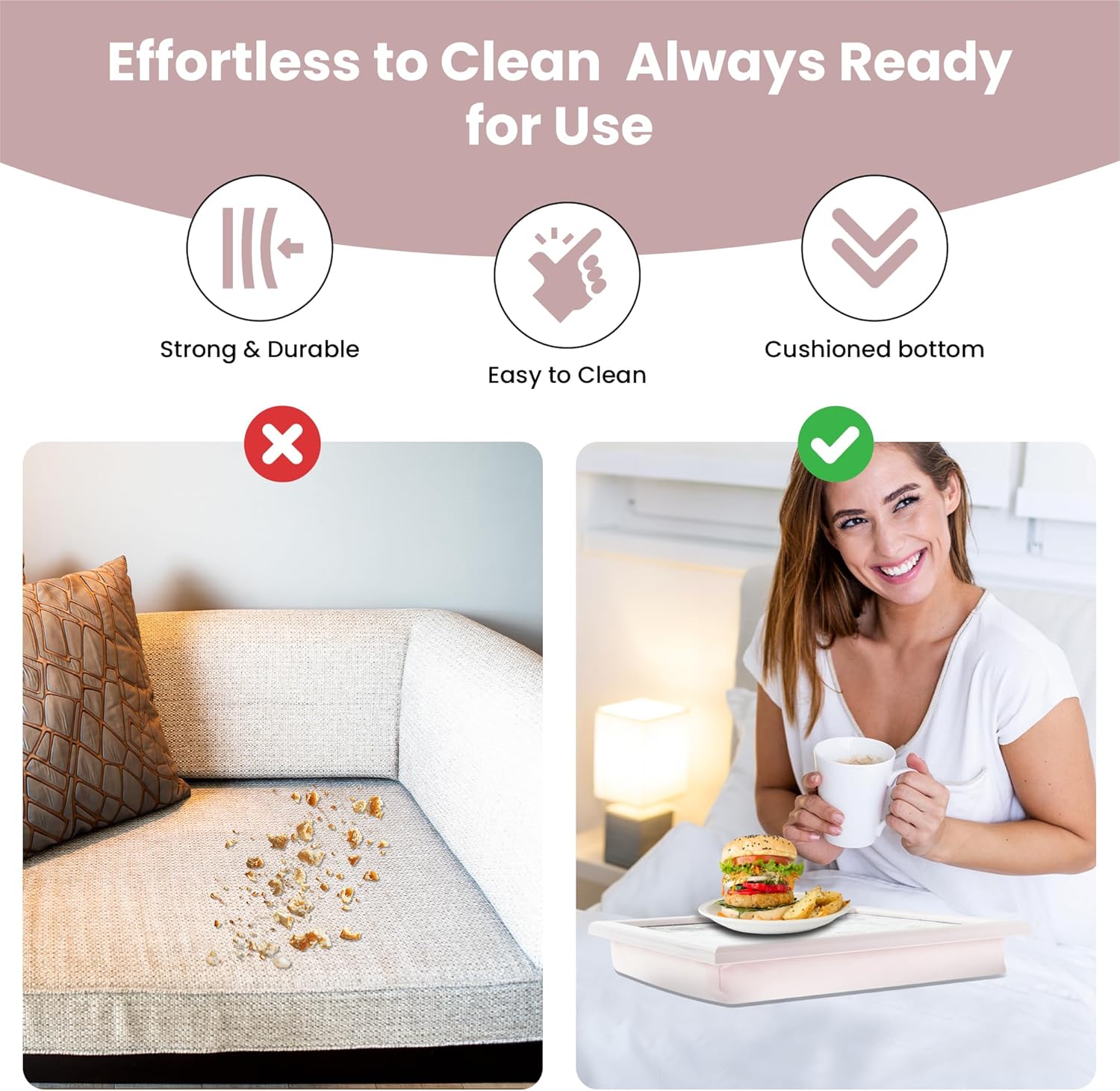 Girls Unicorn Lap Tray Cushioned Laptop Tray with Padded Bean Bag Base