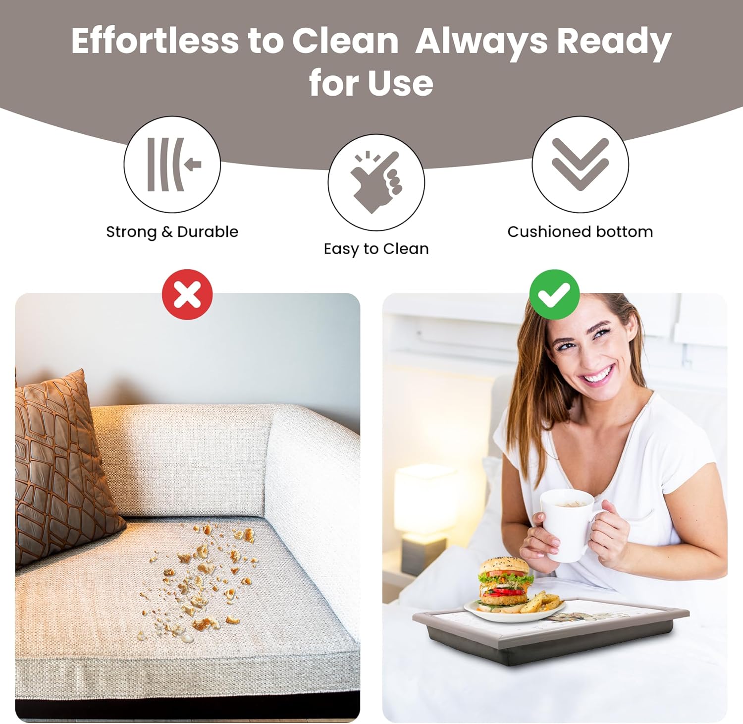 Murphy the Mutt Lap Tray Cushioned Laptop Tray with Padded Bean Bag Base