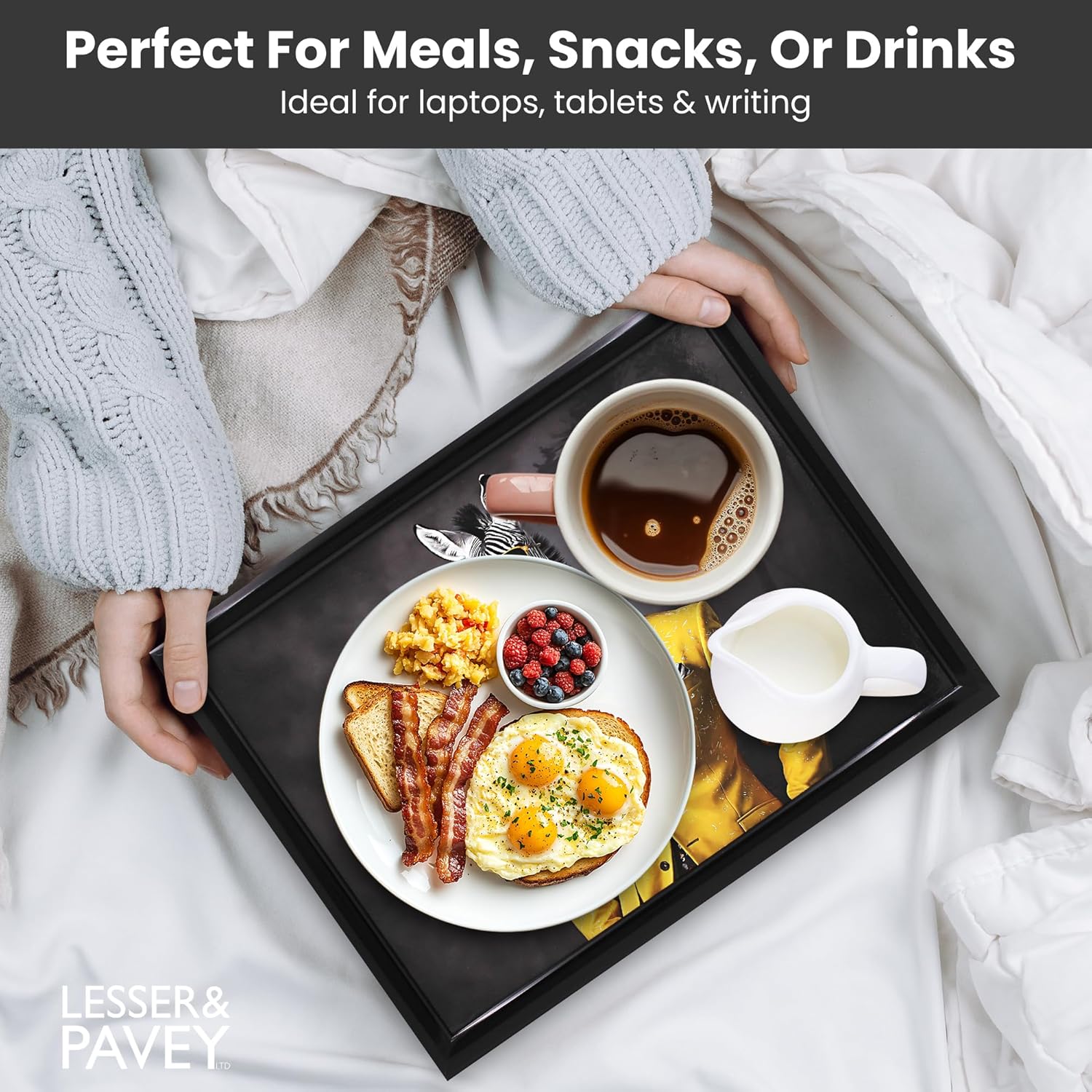 Laptop Lap Tray Cushioned Padded Beanbag Base Zooted & Booted Zebra Urban Art