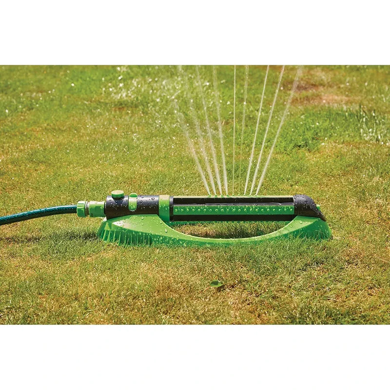 Draper 9-21 Jets Oscillating Sprinkler | 50 to 222m2 Coverage Area | Adjustable Spray Angle | Built-in Flow Control | Lawn Watering Tool | 09957