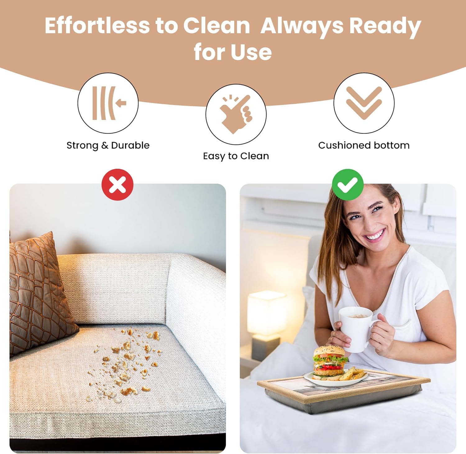 Bug Art Scrap Dragon Lap Tray Cushioned Laptop Tray with Padded Beanbag Base | Ideal for TV Dinners or Bed