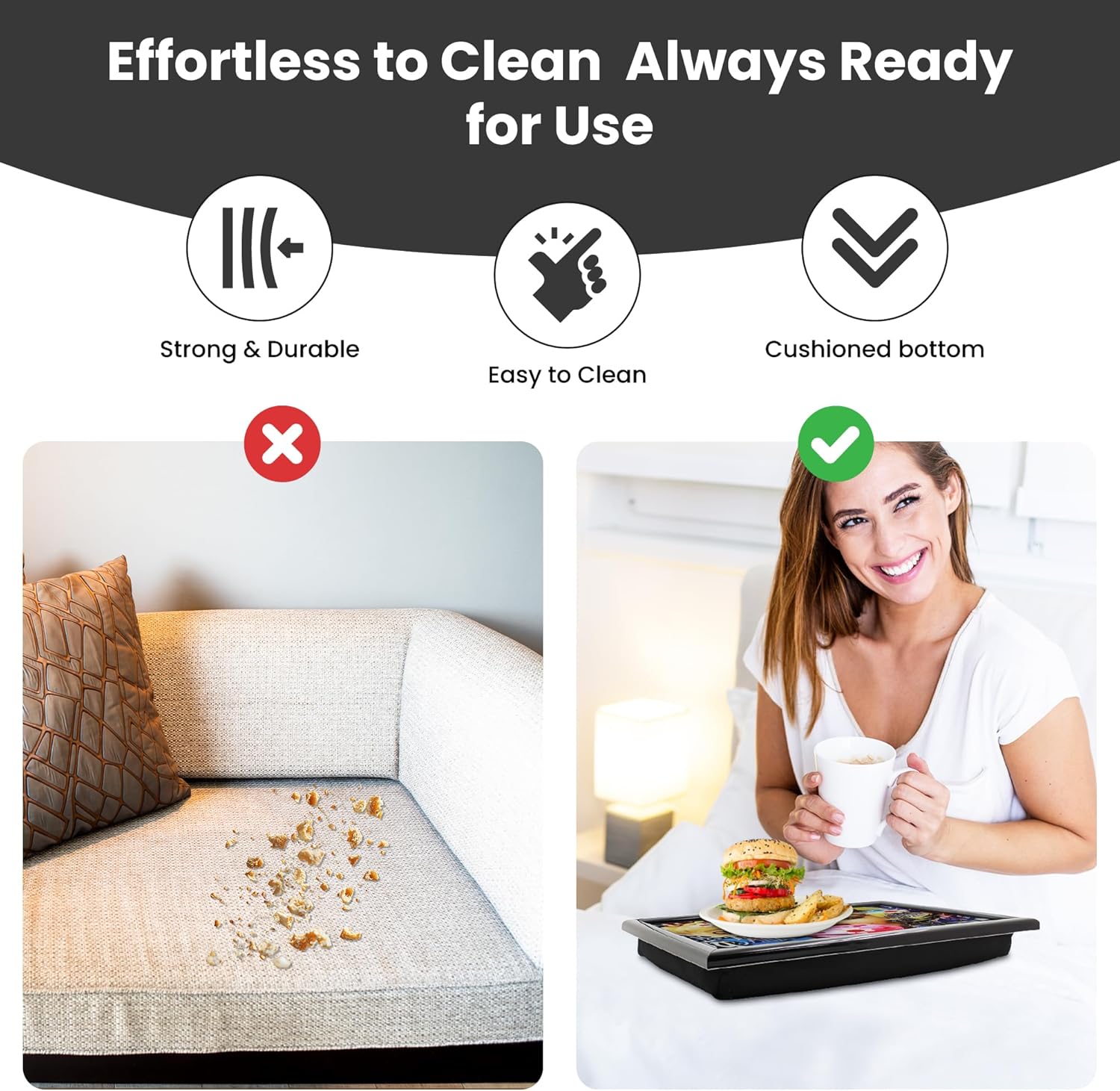 Lap Tray Cushioned Laptop Tray with Padded Bean Bag Base | Blonde Bombshell Urban Street Art