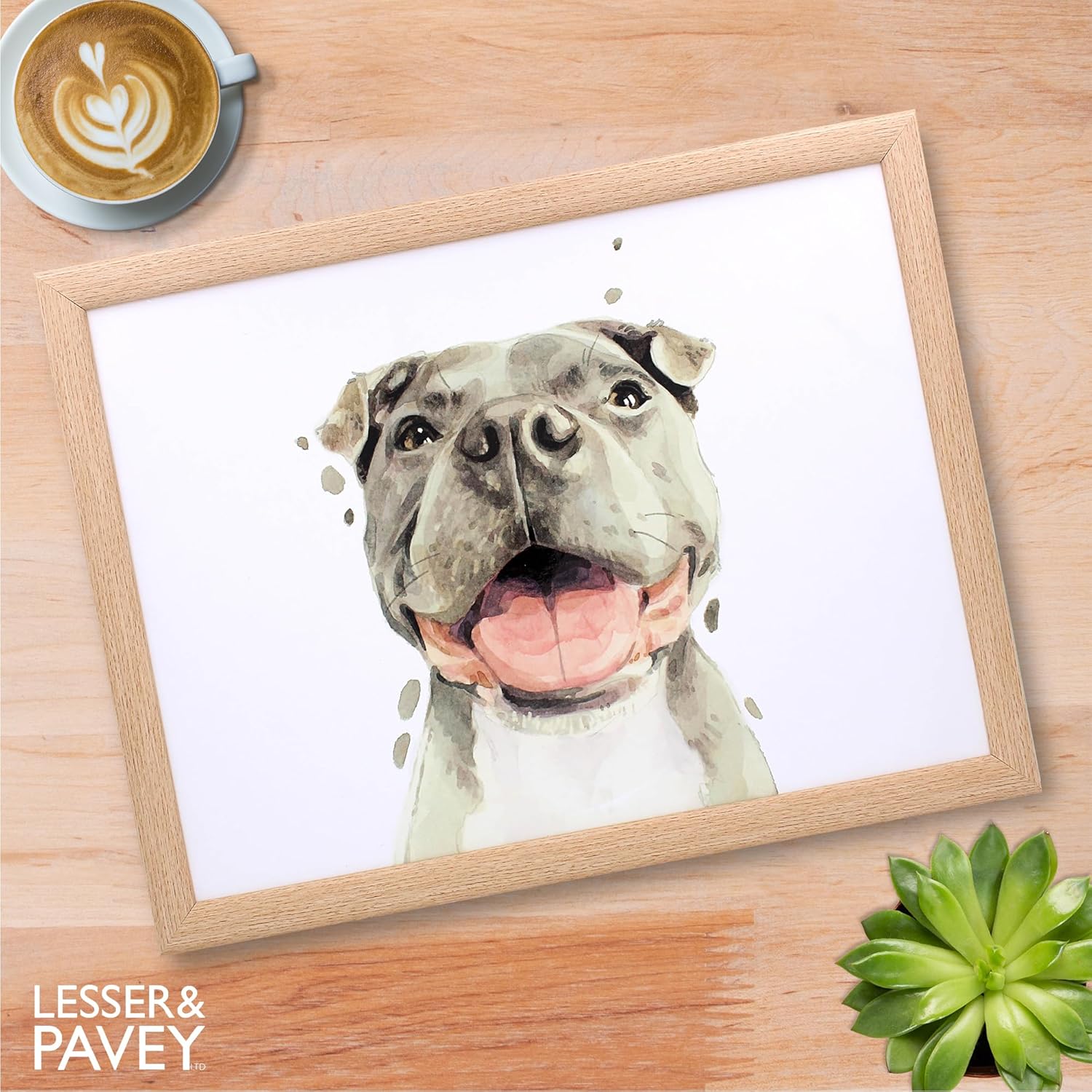 Staffordshire Bull Terrier Lap Tray Cushioned Laptop Tray with Padded Bean Bag Base