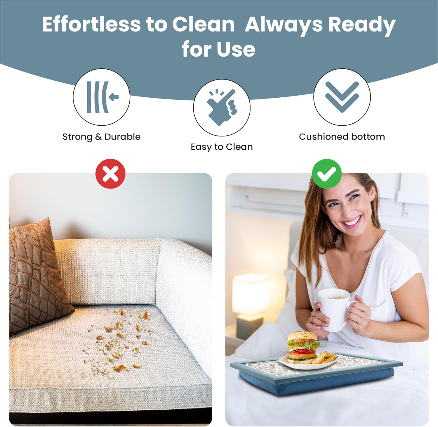 Willow Bough by William Morris  Lap Tray Cushioned Laptop Tray Padded Beanbag Base TV Dinners Bed