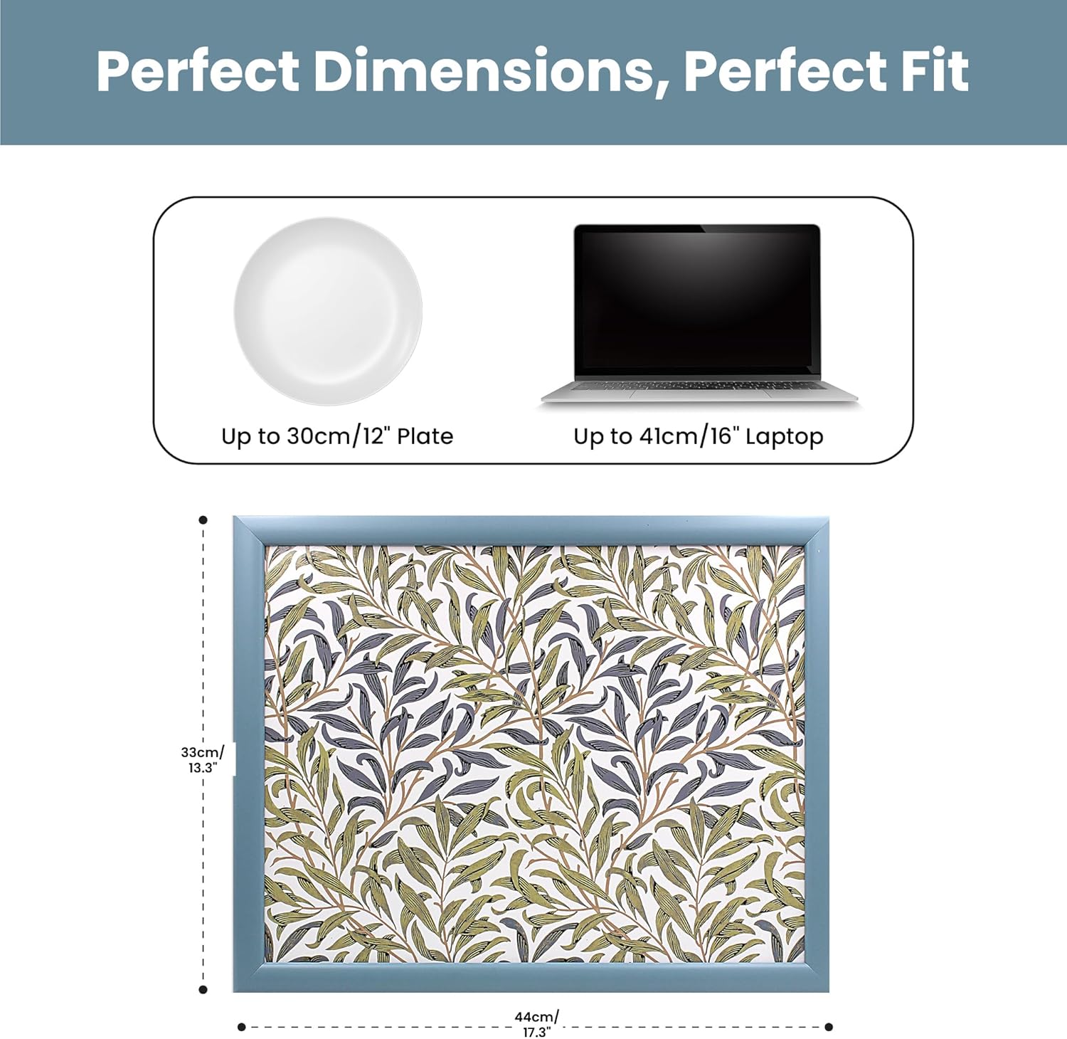 Willow Bough by William Morris  Lap Tray Cushioned Laptop Tray Padded Beanbag Base TV Dinners Bed