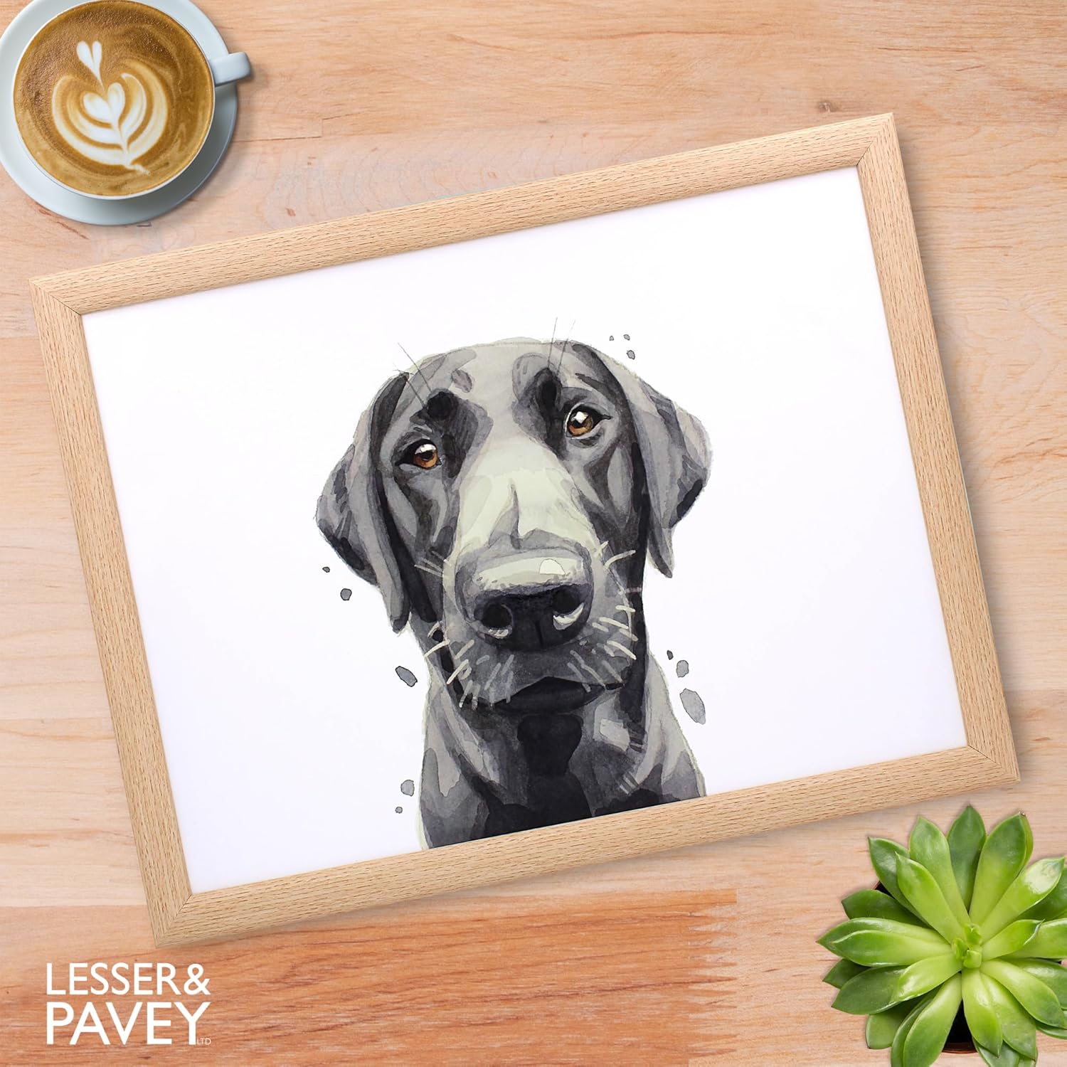 Black Labrador Lap Tray Cushioned Laptop Tray with Padded Beanbag Base | Ideal for TV Dinners or Bed